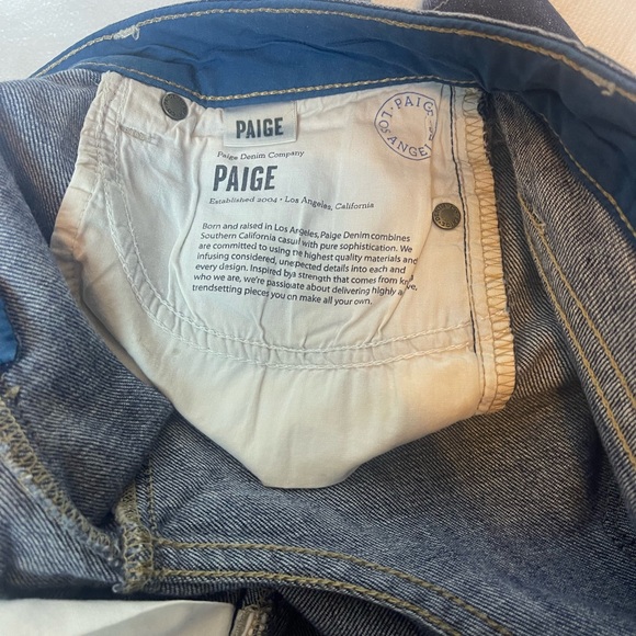 Paige jimmy jimmy dark wash Jean Shorts size 26 - Picture 9 of 10